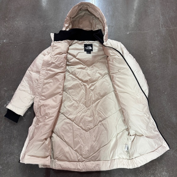 the north face women's albroz parka vintage white - Picture 2 of 7